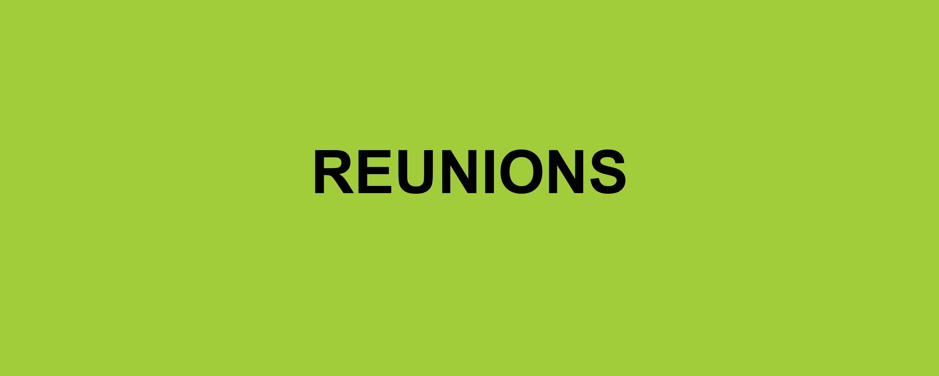 Reunions title-green background